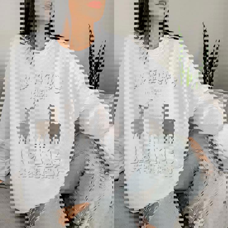Alpaca And Llamas Mir Reichts Ich Geh Alpacas Stroke Sweatshirt Frauen Geschenke für Sie