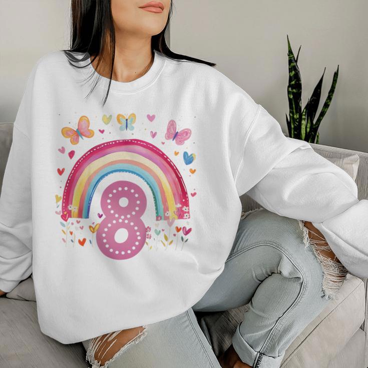 Children's Birthday 8 Girls Rainbow Fairy Eight 8 Years Sweatshirt Frauen Geschenke für Sie