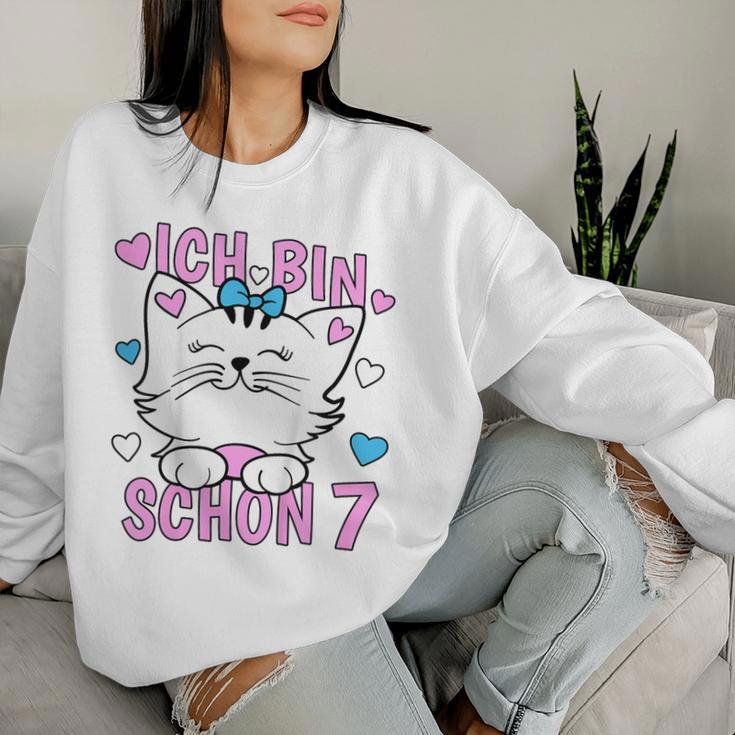 Children's Ich Bin Schon 7 Jahre Girl Ich Bin Schon 7 Years Sweatshirt Frauen Geschenke für Sie