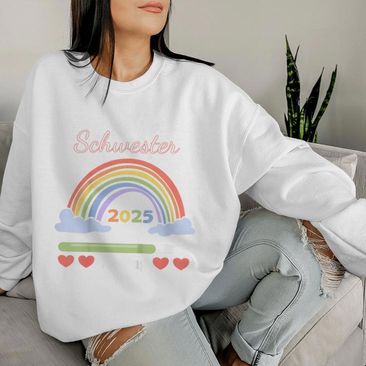 Children's Rainbow Ich Werde Große Schwester 2025 Sweatshirt Frauen Geschenke für Sie