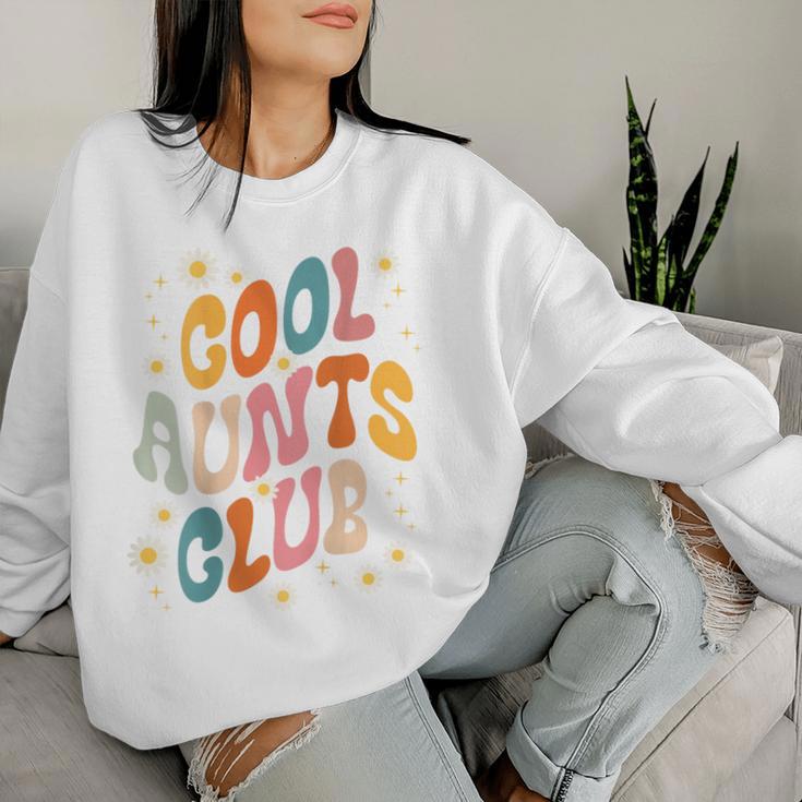 Groovy Retro Hippie 60S 70S Back Print Cool Aunts Club Sweatshirt Frauen Geschenke für Sie