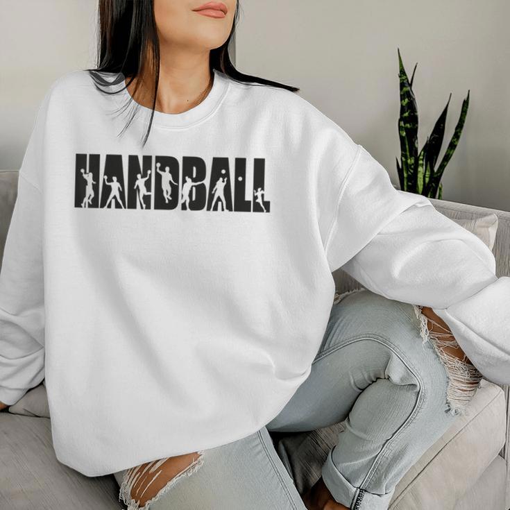 Handball Player s For And Handball Fans Gray Sweatshirt Frauen Geschenke für Sie