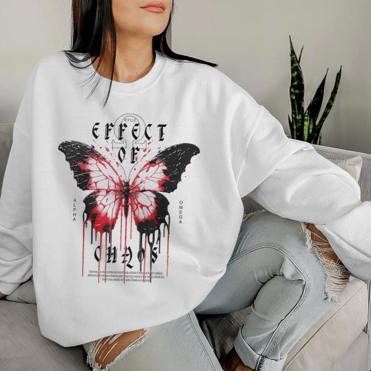 Hip Hop Y2k Hipster Streetwear Moth Butterfly Sweatshirt Frauen Geschenke für Sie