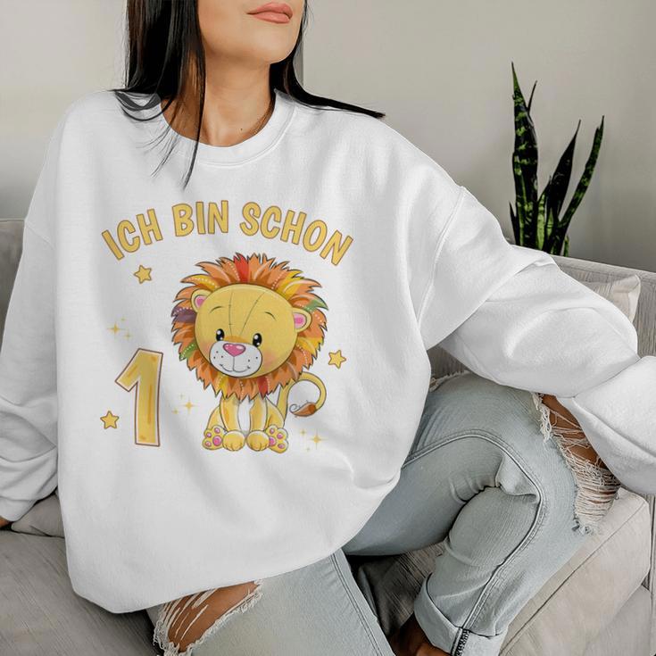 Kinder 1 Jahr Alt 1 Geburtstag Junge Mädchen Niedlicher Löwe Sweatshirt Frauen Geschenke für Sie