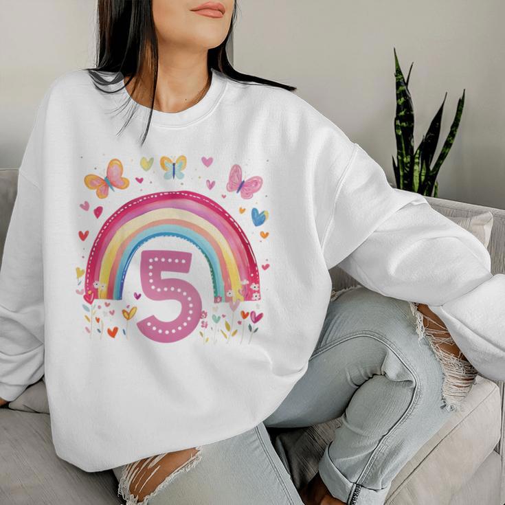 Kinder Geburtstag 5 Mädchen Regenbogen Fee Fünfter 5 Jahre Alt Sweatshirt Frauen Geschenke für Sie