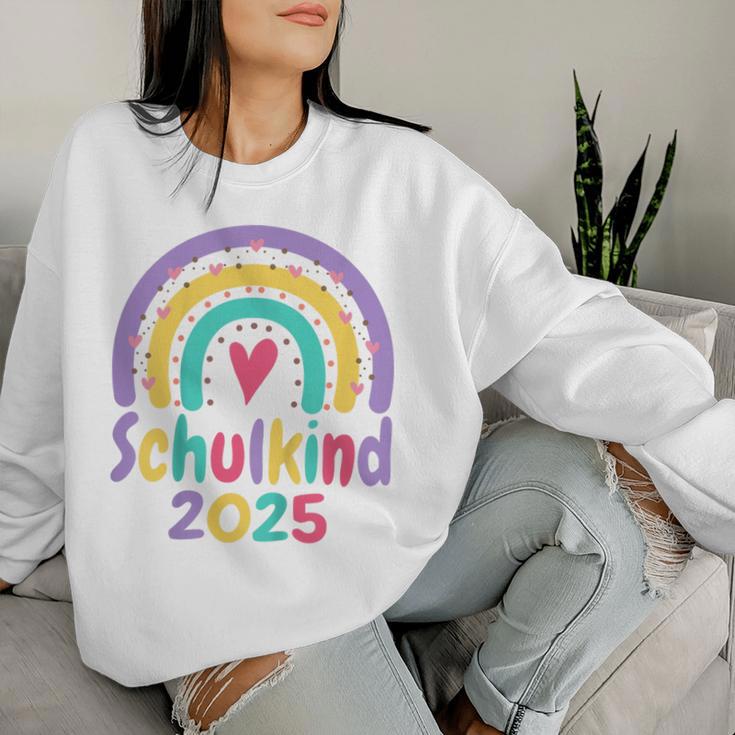 Kinder Schulkind 2025 Mädchen Regenbogen Einschulung 2025 Mädchen Sweatshirt Frauen Geschenke für Sie