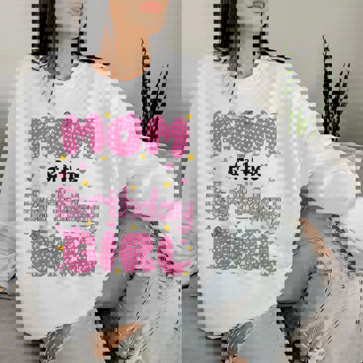 Mom And Dad Of The Birthday Girl Cat Family Party Decor Women Sweatshirt Gifts for Her