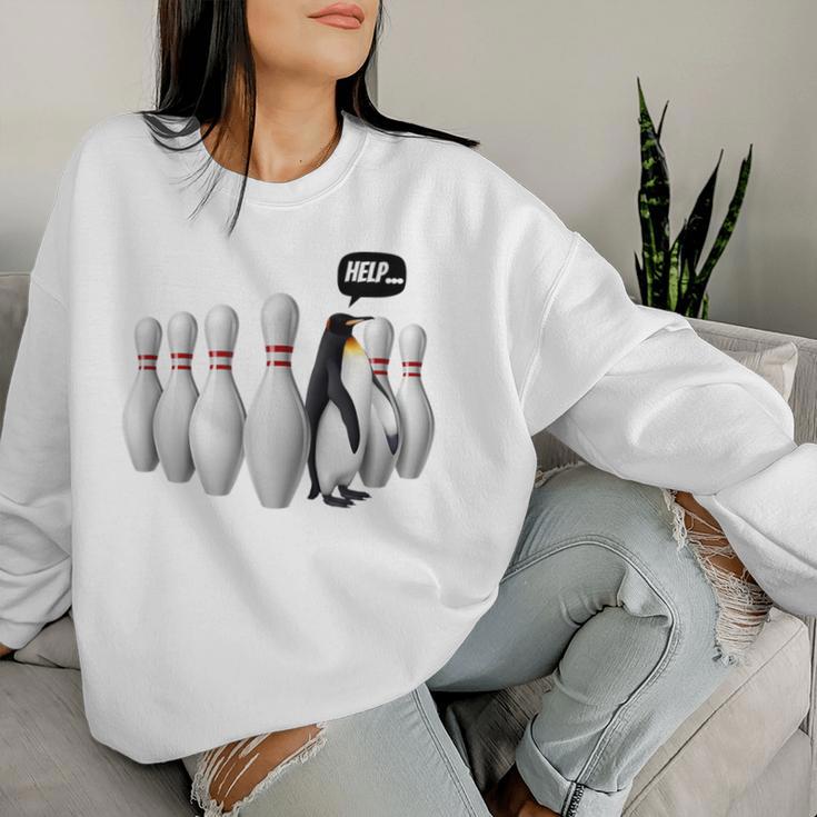 Penguin Pins Bowling Sweatshirt Frauen Geschenke für Sie