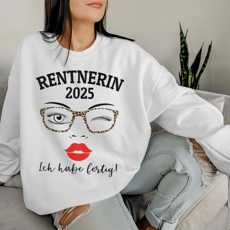 Pensioner 2025 Leopard Glasses For Woman In Retirement Have Ready Sweatshirt Frauen Geschenke für Sie