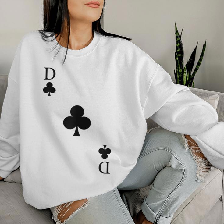 Playing Card Cross Lady Queen Carnival Costume Sweatshirt Frauen Geschenke für Sie