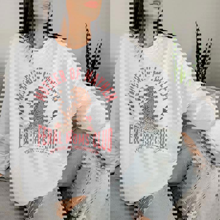 Retro Mother Of Mayhem Feral Moms Club Moms Women Sweatshirt Gifts for Her