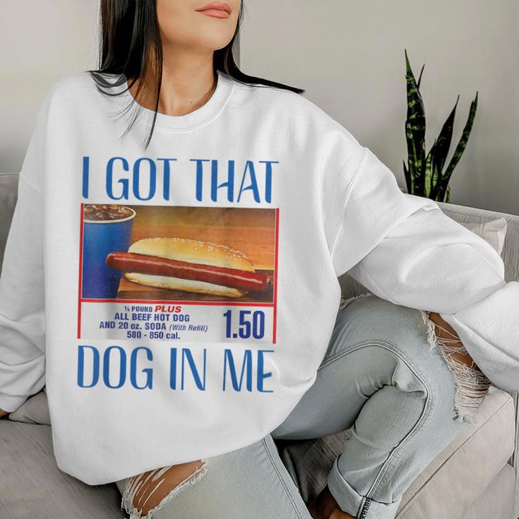 Retrointage I Got-That Dog In Me Hotdog Women's Sweatshirt Frauen Geschenke für Sie