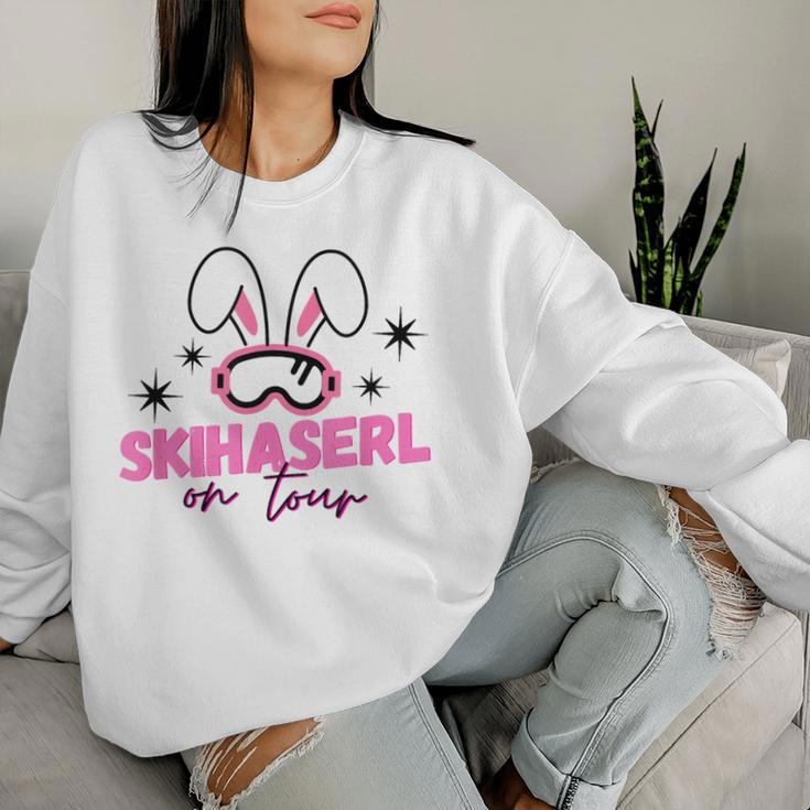 Skihaserl On Tour Apres Ski Bunny Ski Holiday Hut Gaudi Sweatshirt Frauen Geschenke für Sie