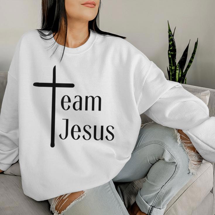 Team Jesus I Jesus Christ Redeemer Christianity Sweatshirt Frauen Geschenke für Sie