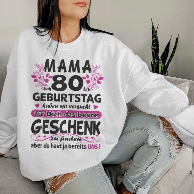 Women's 80 Years Old Grandma Mama 80Th Birthday Sayings Women Sweatshirt Frauen Geschenke für Sie