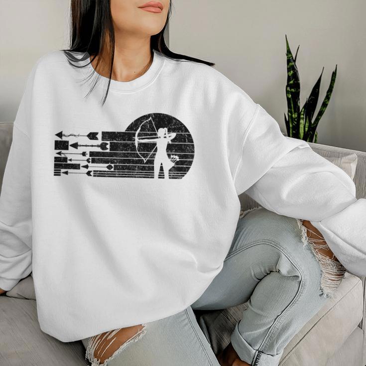 Women's Archeryintage Archery Girls Gray Sweatshirt Frauen Geschenke für Sie