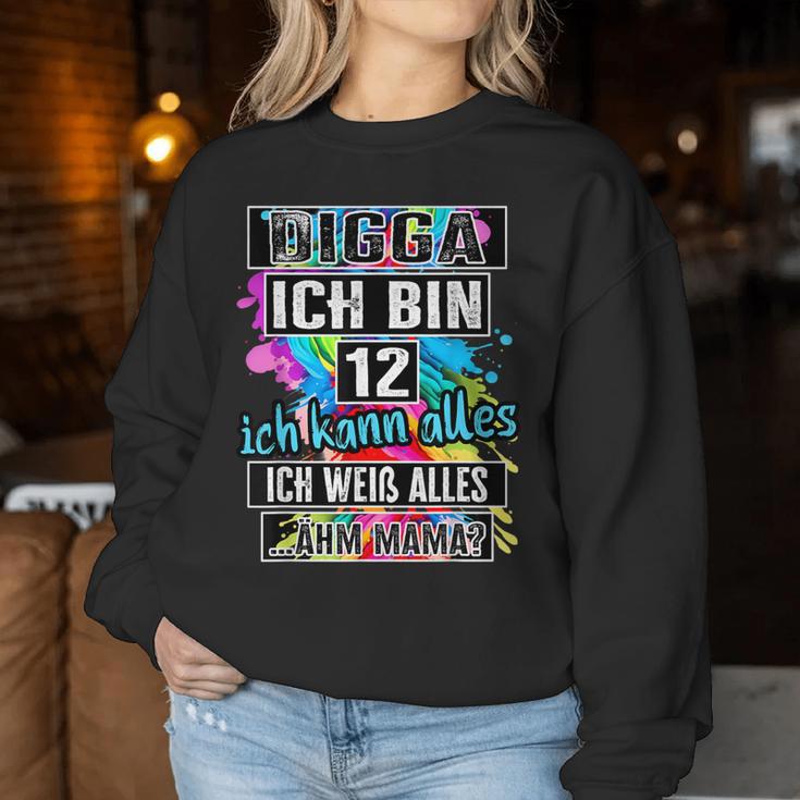 12Th Birthday Girl Boy Digga I Am 12 Years Sweatshirt Frauen Lustige Geschenke