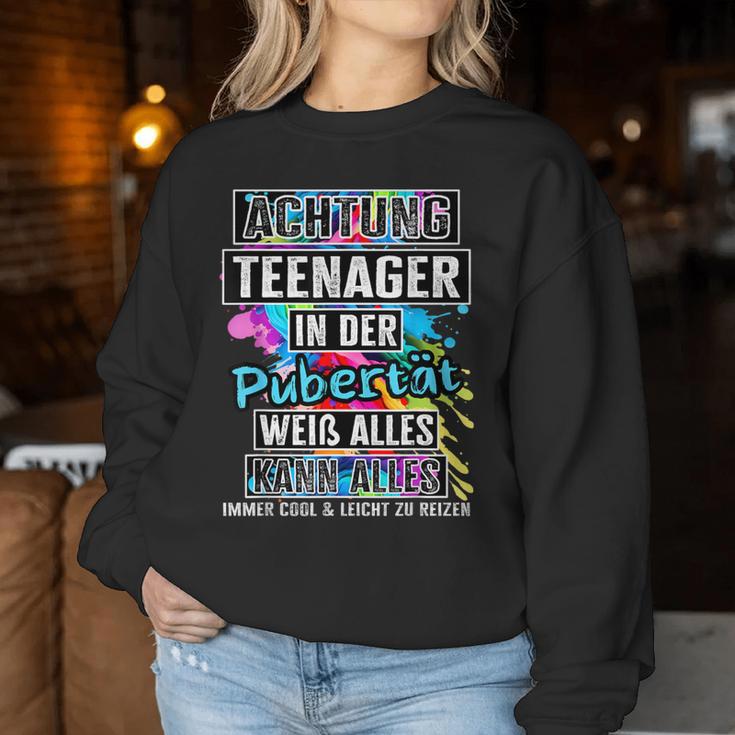 13Th Birthday Girl Nager Puberty 13 Year Old Boys Sweatshirt Frauen Lustige Geschenke