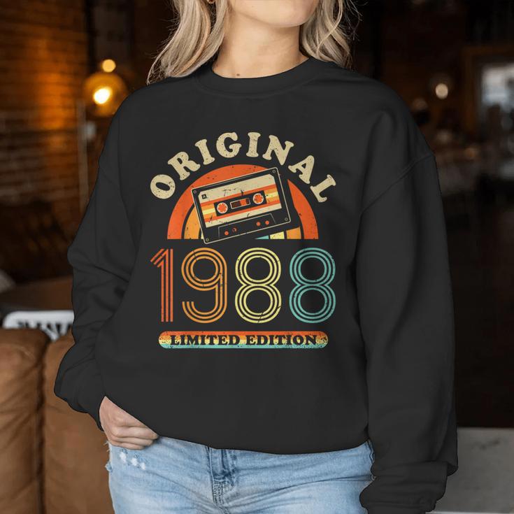 37Th Birthday Original Womenintageintage 1988 Sweatshirt Frauen Lustige Geschenke