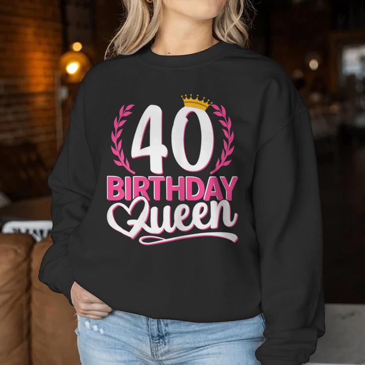 40 Años 40 Cumpleaños Birthday Queen 40 Sudadera Mujer Regalos divertidos