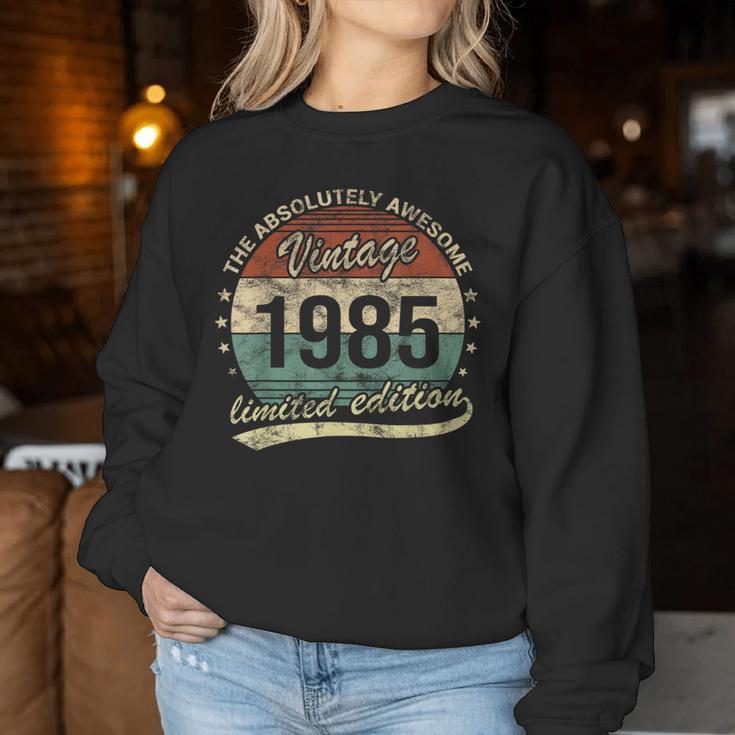 40Th Birthday Awesomeintageintage 1985 Man Or Woman Sweatshirt Frauen Lustige Geschenke