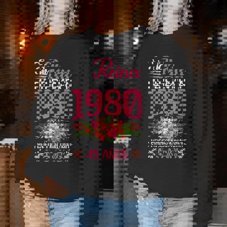 45 Años Regalo De Cumpleaños Hecha En 1980 45 Años Sudadera Mujer Regalos divertidos