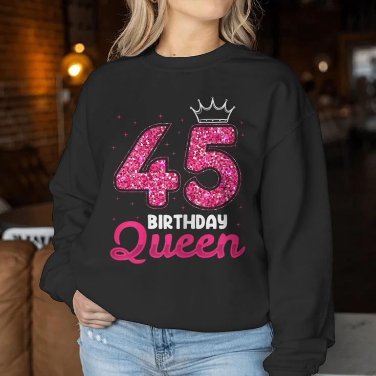 45 Geburtstag Süßes Krone Queen Für Frau 45 Jahre Sweatshirt Frauen Lustige Geschenke