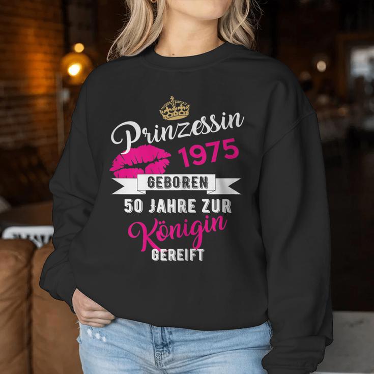 50Th Birthday Woman 1975 Princess 50 Years Sweatshirt Frauen Lustige Geschenke