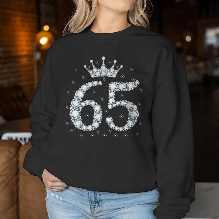 65 Crown 65 Years Old Happy 65Th Birthday Girls Ladies Sweatshirt Frauen Lustige Geschenke