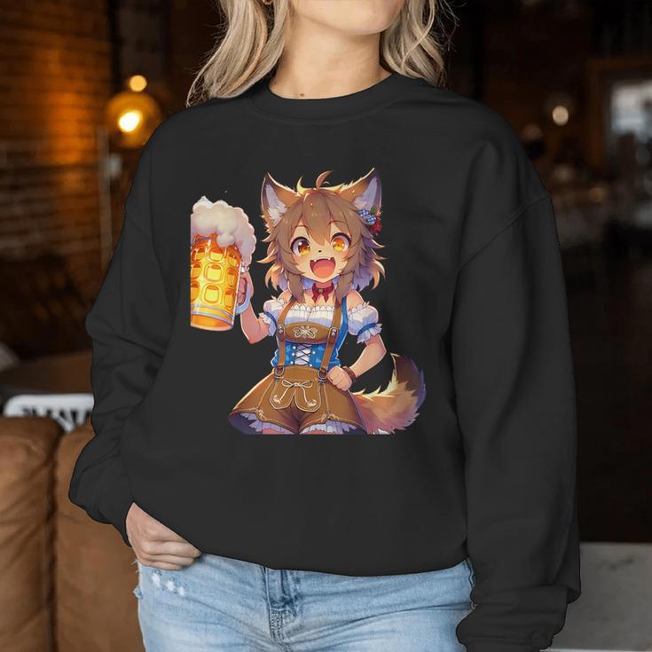 Anime Beer Festival Cat Beer Sweatshirt Frauen Lustige Geschenke