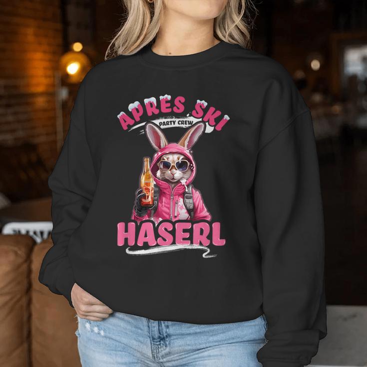 Apres Ski Haserl Rabbit Skihaserl Women's Party Crew Sweatshirt Frauen Lustige Geschenke