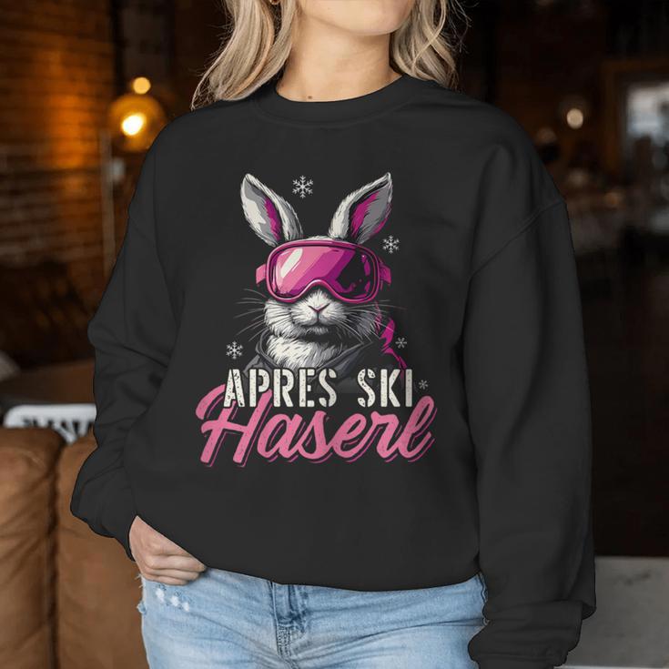 Apres Ski Haserl Skihaserl Skier Party Crew Women's Sweatshirt Frauen Lustige Geschenke