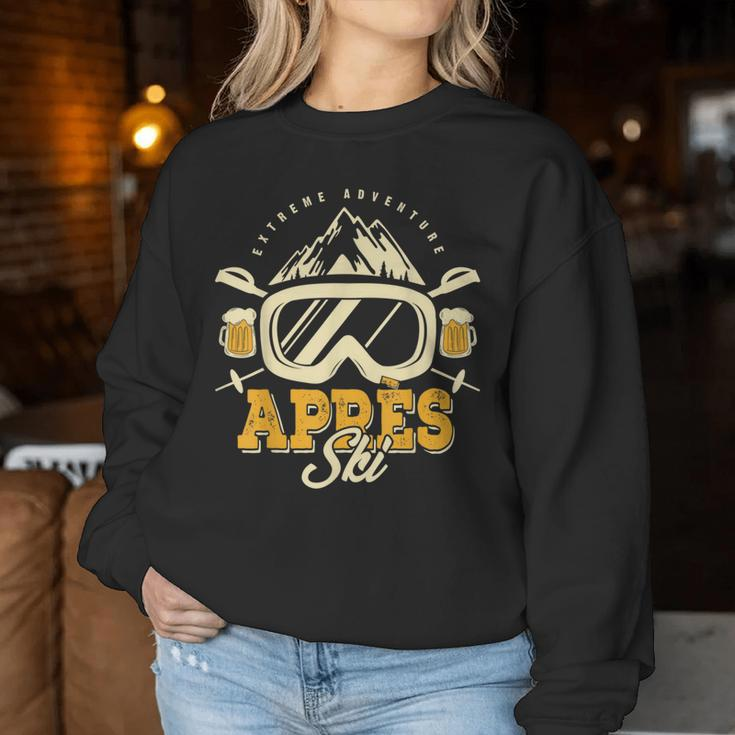 Apres Ski Party Outfit Beer And Drinks After Ski Mountain Sweatshirt Frauen Lustige Geschenke