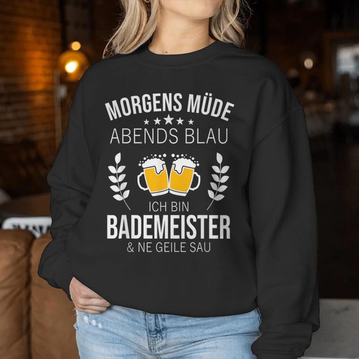 Bademeister Idea Swimming Pool Beer Sayings S Sweatshirt Frauen Lustige Geschenke