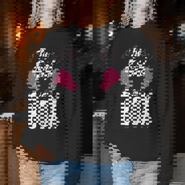 Boxeo Esta Chica Puede Boxear Cool Girl Boxeo Sin Mangas Sudadera Mujer Regalos divertidos