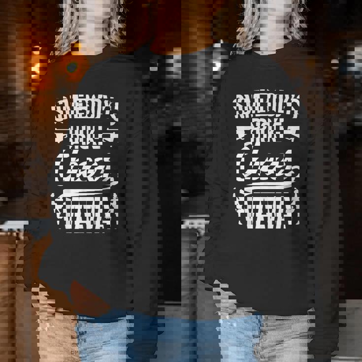 Broke Cheer Mama Cheer Mom Of A Cheerleader Mother Women Sweatshirt Personalized Gifts