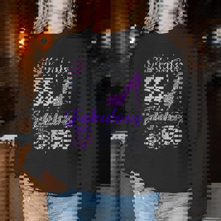 Chapter 55 Fabulous Since 1970 55Th Birthday Girl Women Sweatshirt Personalized Gifts