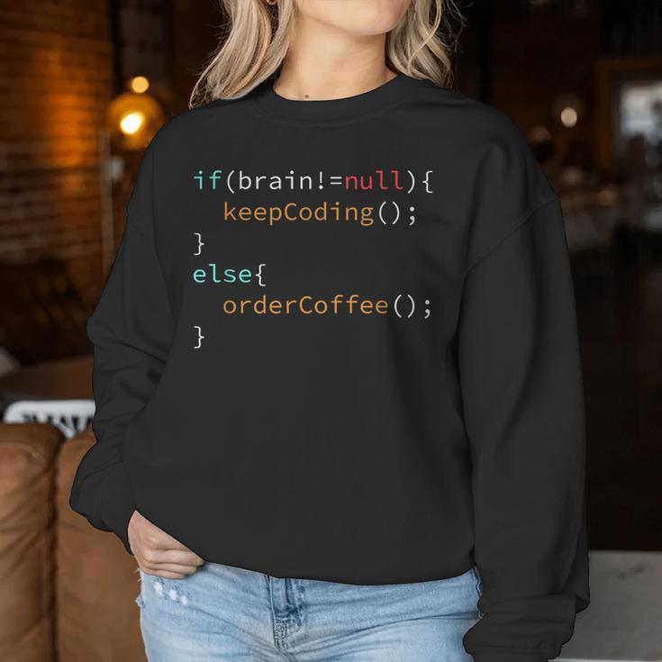 Coffee Software Developer Programmer Coder Coffee Drinker Sweatshirt Frauen Lustige Geschenke