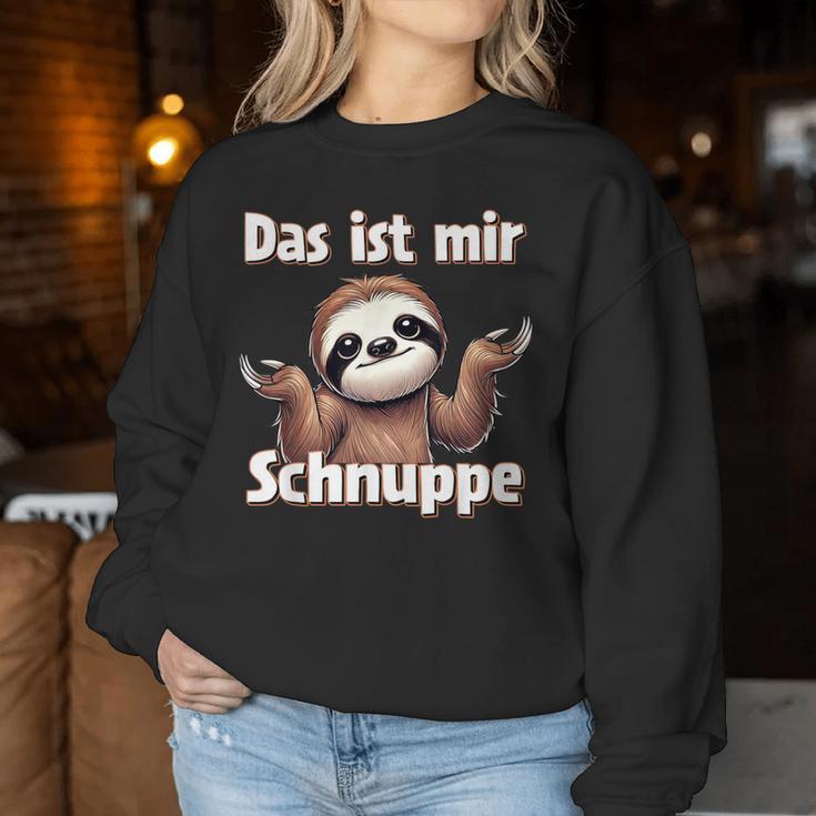 Das Ist Mir Schnuppe Sloth Motif With Sloth Sweatshirt Frauen Lustige Geschenke