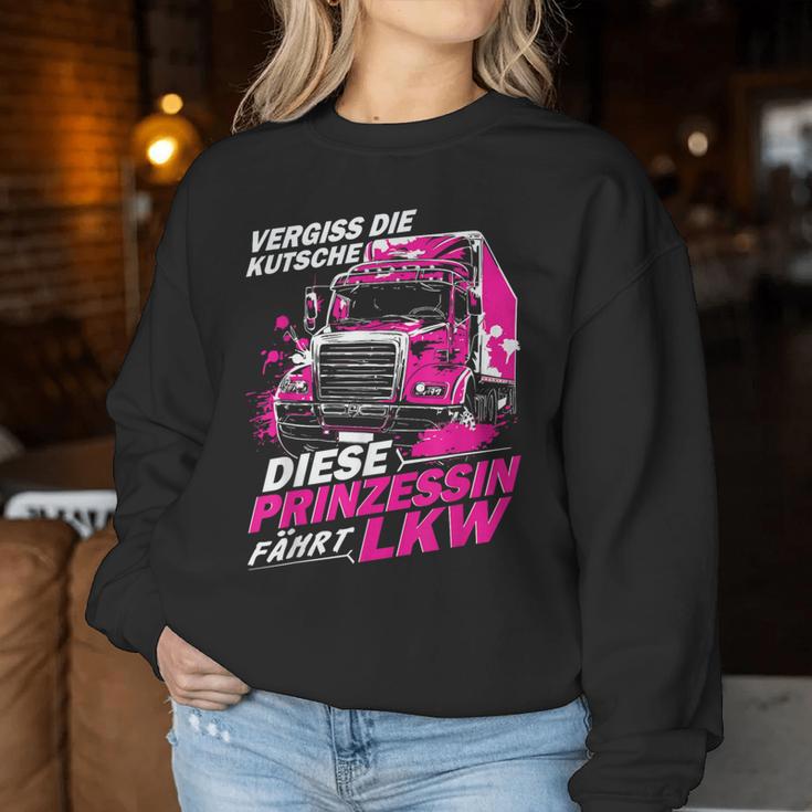 Echte Frauen Fahren Einen Großen Dienstwagen Lkw Fahrerin Sweatshirt Frauen Lustige Geschenke