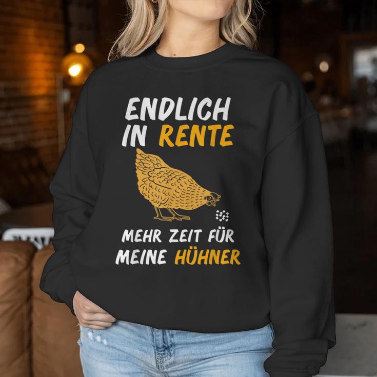 Endlich In Rente Mehr Zeit Für Meine Hühner Chicken Ruhestand Sweatshirt Frauen Lustige Geschenke