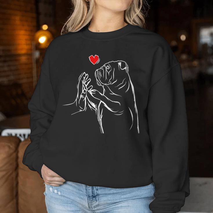 English Bulldog Love Bully Woman Sweatshirt Frauen Lustige Geschenke