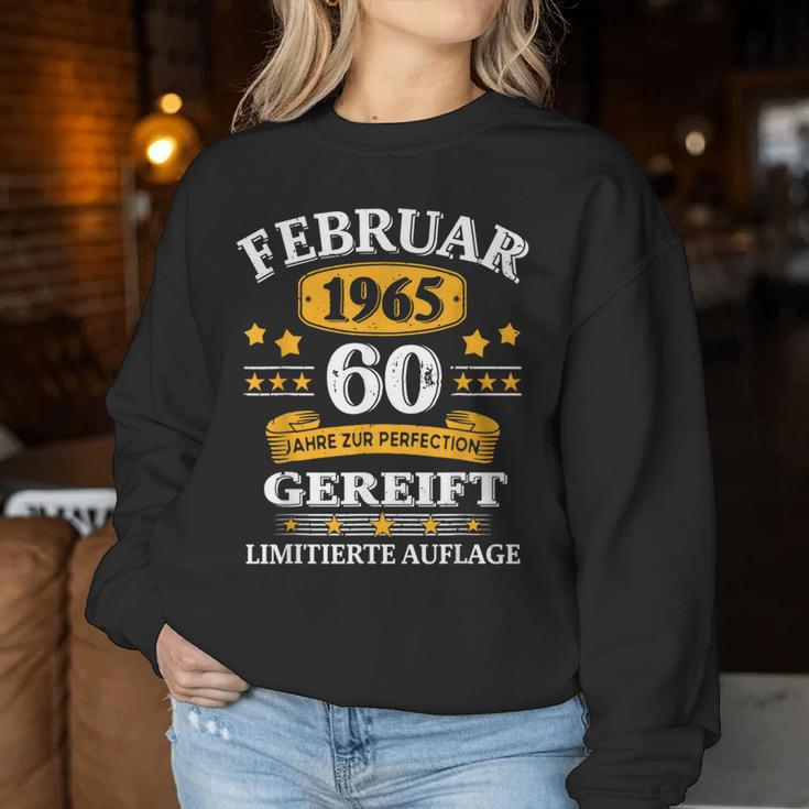 February 1965 60Th Birthday Man Woman Sweatshirt Frauen Lustige Geschenke