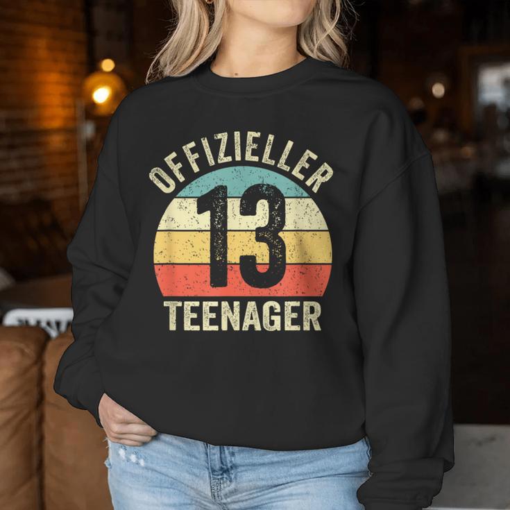 Finally 13Th Birthday Boy Girl Official Nager S Sweatshirt Frauen Lustige Geschenke