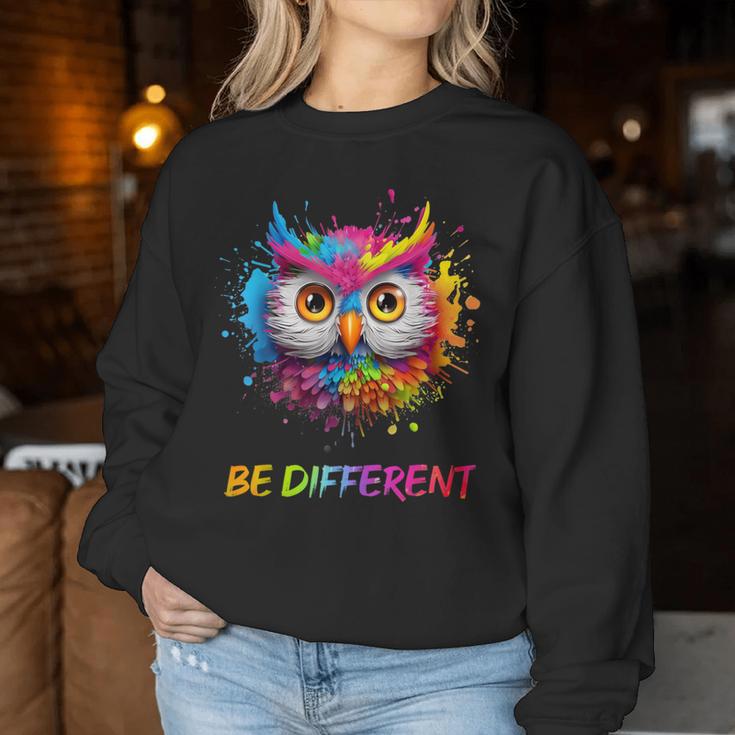 Colourful Owl Sweatshirt Frauen Lustige Geschenke