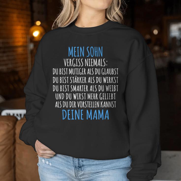 For Son From The Mother My Son Mum Sweatshirt Frauen Lustige Geschenke