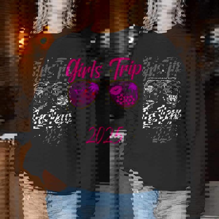 Girls Trip Las Vegas 2025 Nevada Vacation Birthday Trip Women Sweatshirt Personalized Gifts