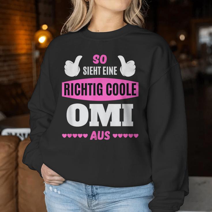 Grandkel Children's Grandma So Sieht Eine Richtig Cool Oma S Sweatshirt Frauen Lustige Geschenke