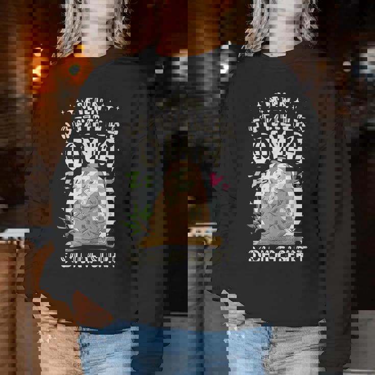 Großmutter & 2 Enkel Offizielles Oma Schlaf Faultier Sweatshirt Frauen Lustige Geschenke