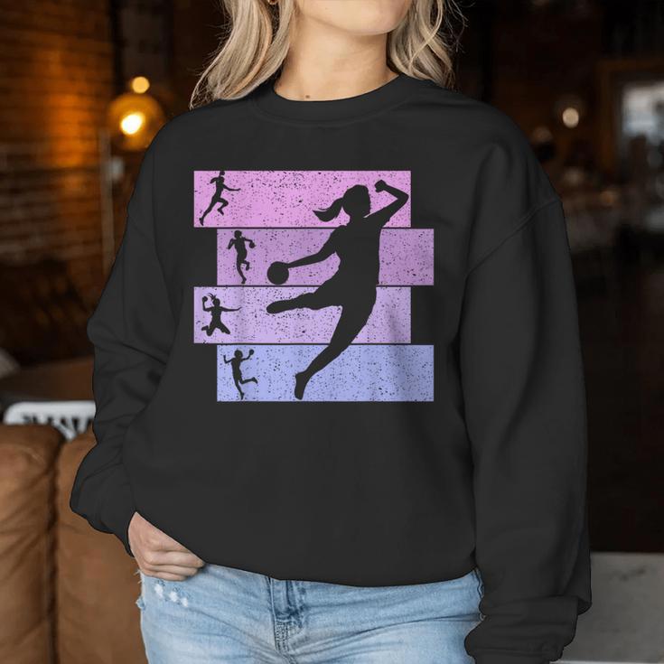 Handball Girl's Handballer Women's Children's Sweatshirt Frauen Lustige Geschenke